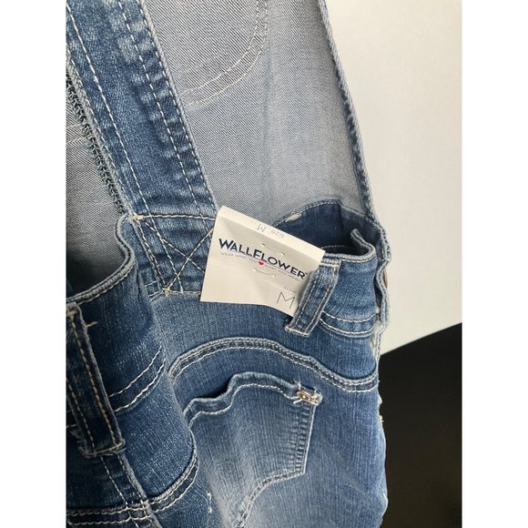 NWT Wallflower Coverall Overall Dungarees Medium Blue Jeans - Picture 4 of 8